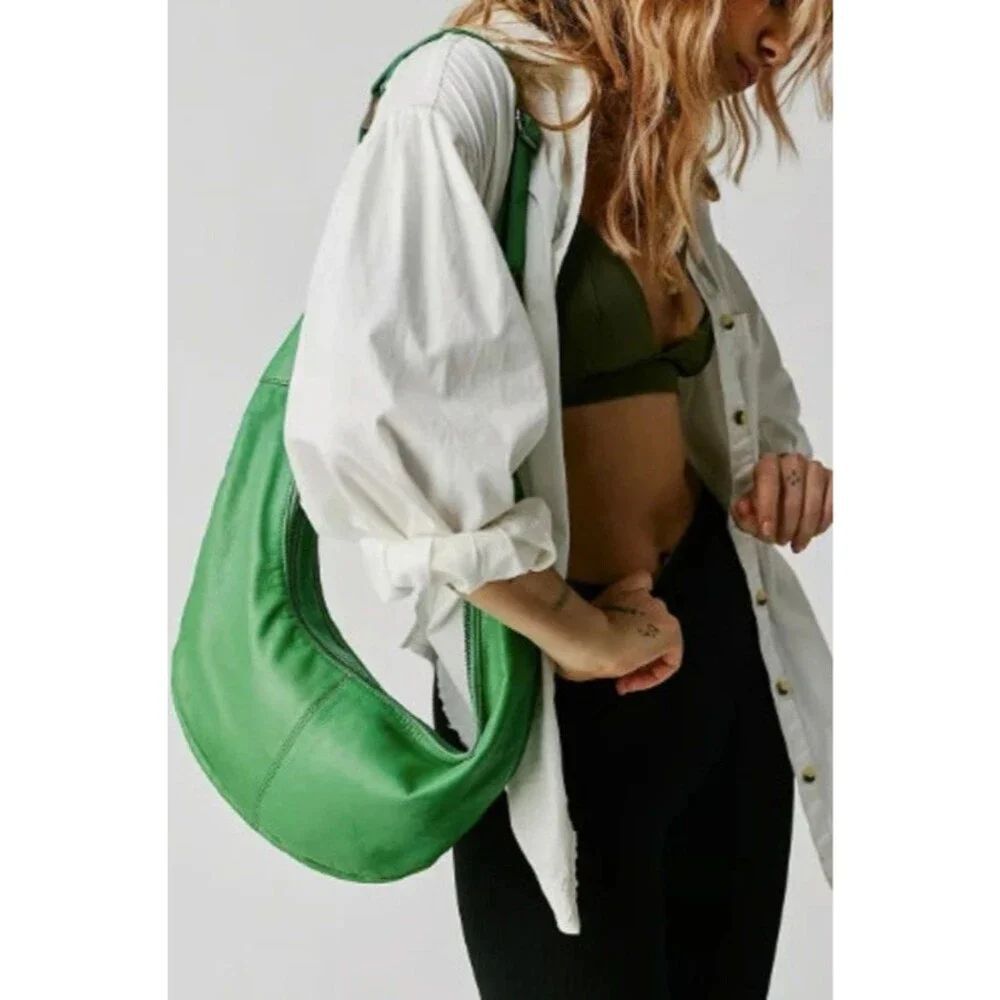 Free People Idle Hands Sling Bag Putt Putt Green NEW